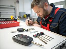 Locksmith Raleigh technician duplicating a car key for a customer in Raleigh North Carolina
